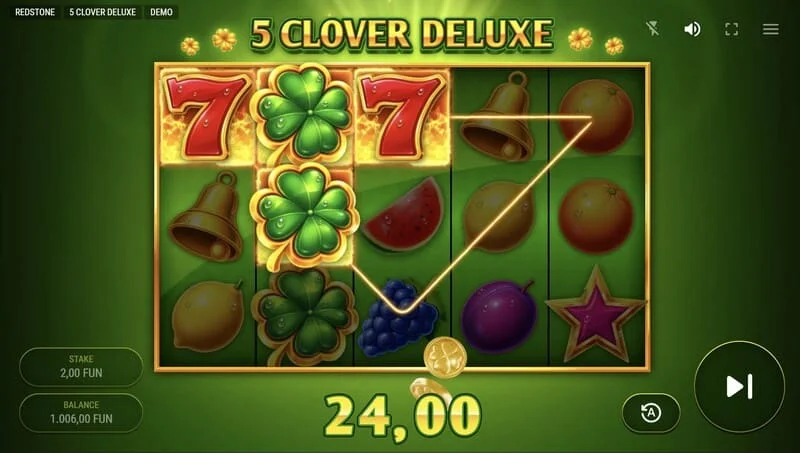 5 Clover Deluxe - fitimi i lojës bazë